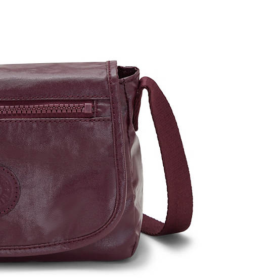 Kipling Sabian Metallic Crossbody Mini Táska Bordó | HU 1351NW